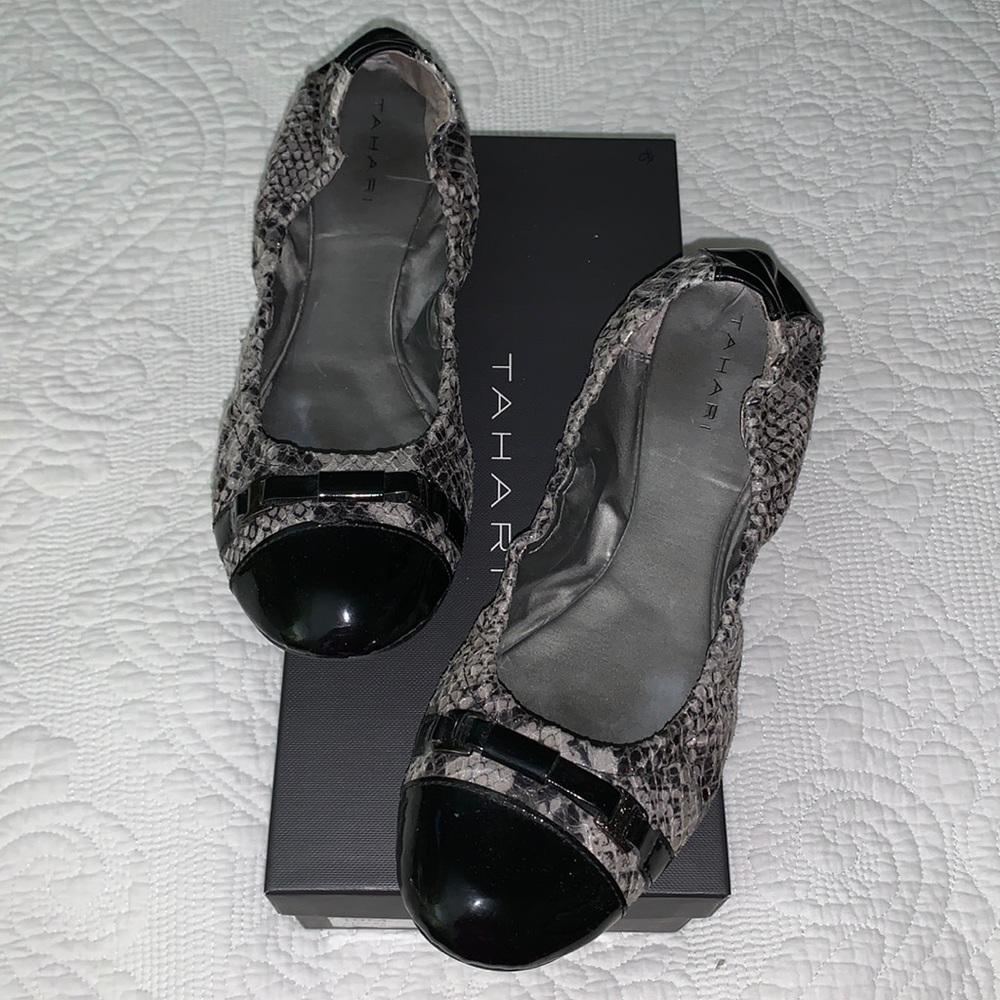 Tahari slip on ballerina flats